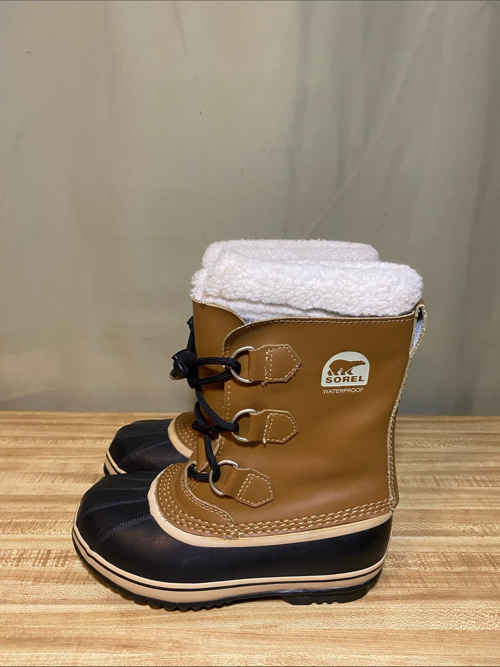 Sorel Boots Yoot PAC Youth Waterproof Winter Leather NY 1443-259 size 3